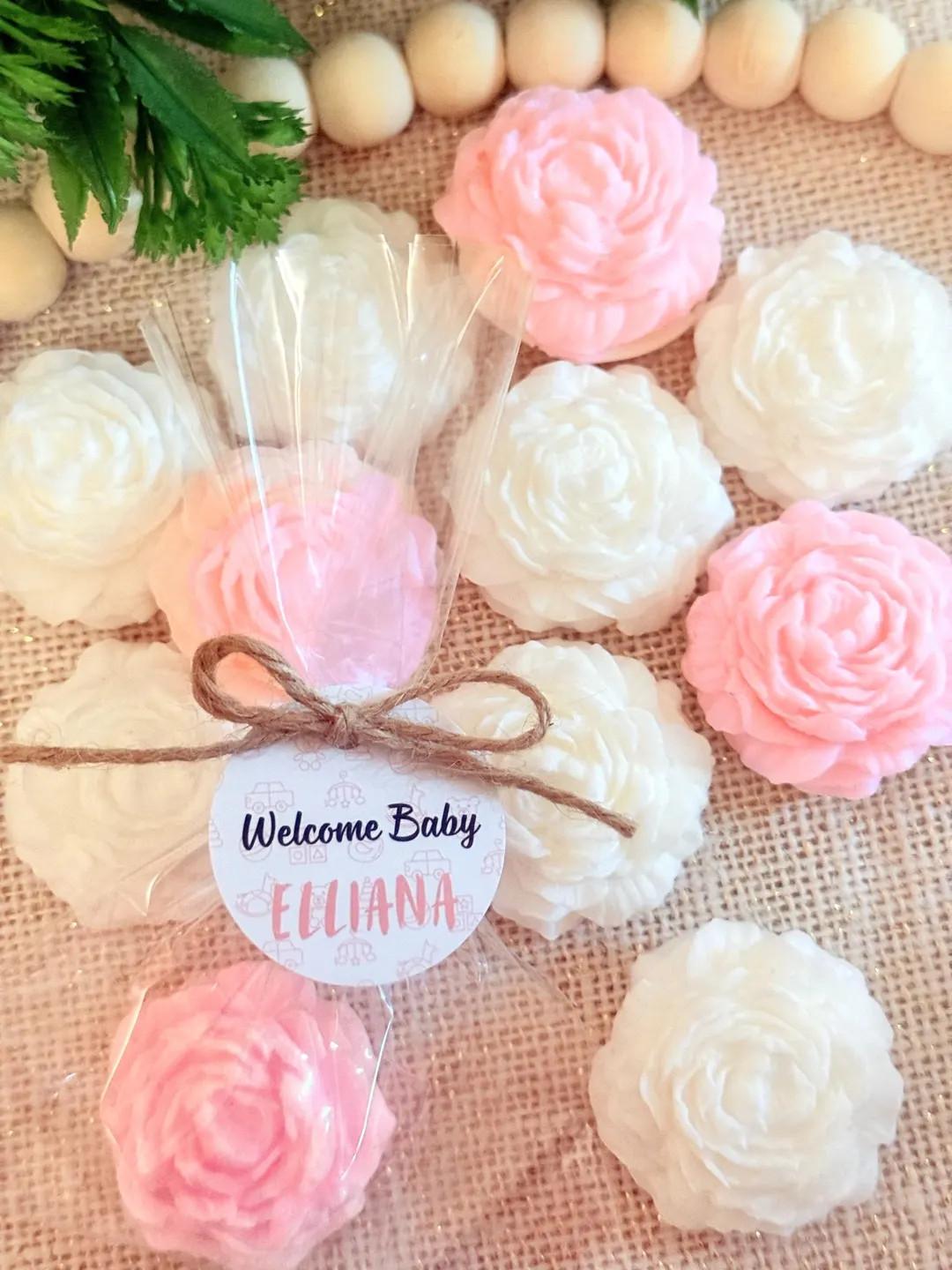 Mini Peony Soap Favors – Elegant Handmade Baby Pink Floral Soaps for Weddings, Showers & Celebr... | Etsy (US)