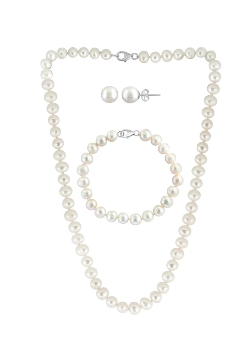 Sterling Silver Fresh Water Pearl Set | Belk