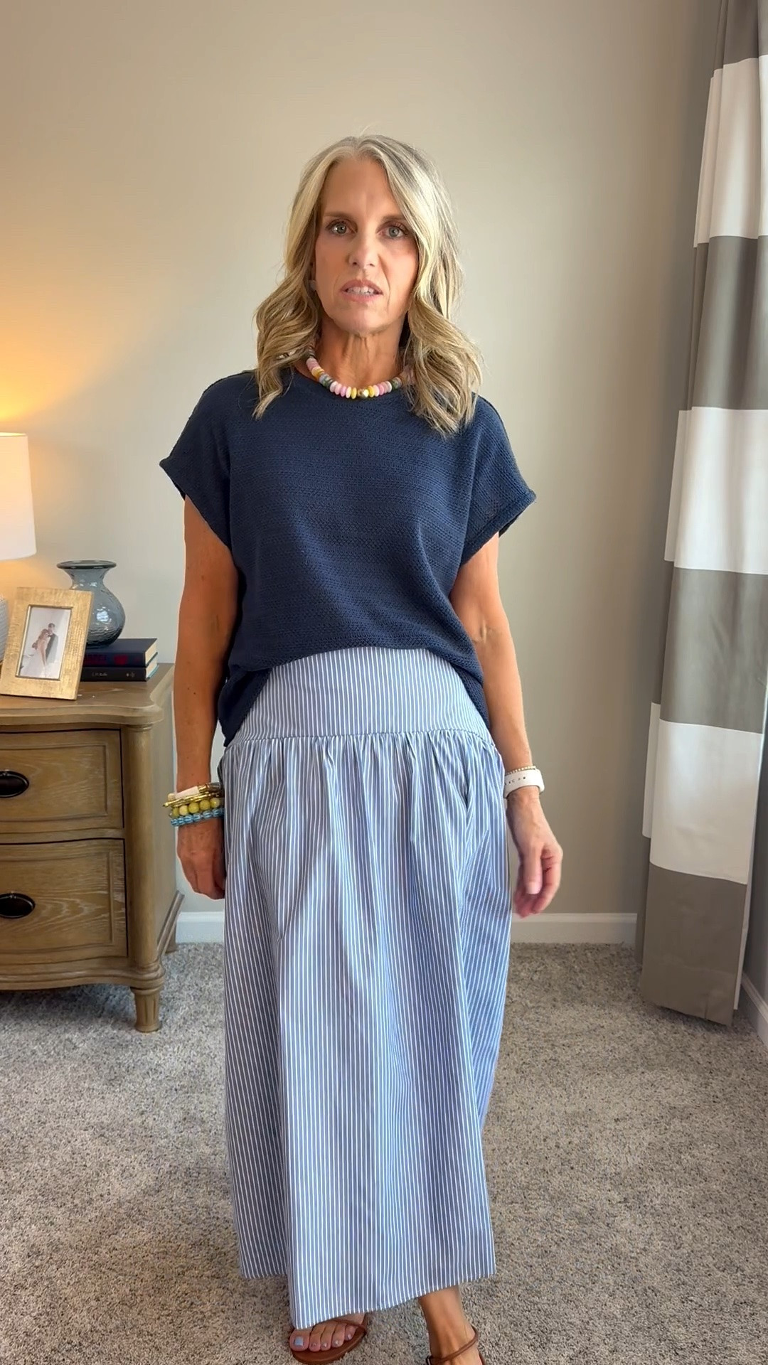 It doesn’t get any easier than this. Lightweight sweater and skirt with the trending dropped waist. Cute back to school, teacher look.

#LTKgrwm #LTKootd #LTKOver40
