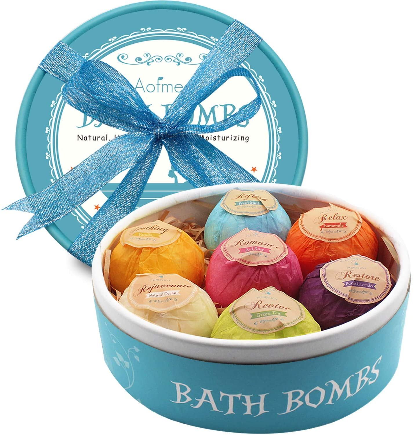 Aofmee Bath Bombs Set - 7 Unique Scents for Relaxing Spa Experience Perfect Mother's Day Gift | Walmart (US)