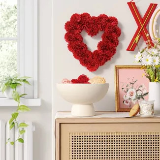 Red Raffia Heart Wreath - Threshold™ | Target