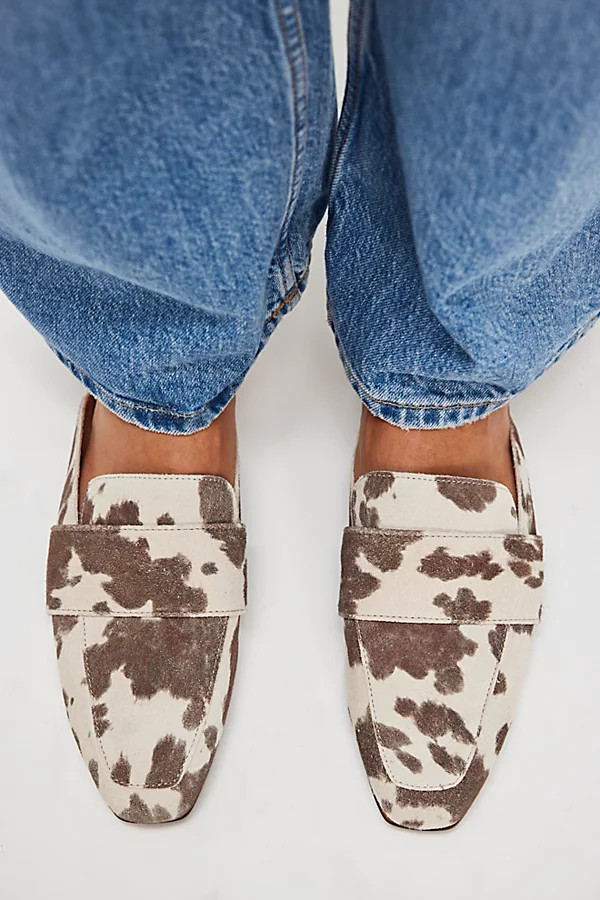 At Ease Embossed Loafers at Free People in Cow Print Suede, Size: US 8 | Free People (UK)