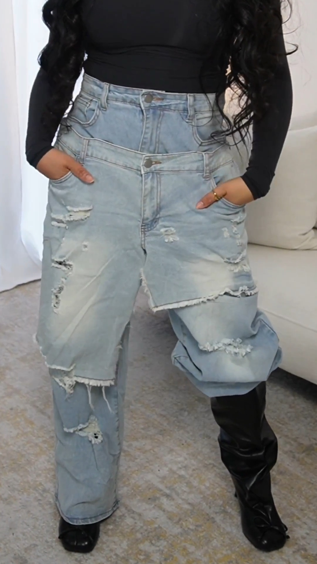 These double denim jeans are a must-have Amazon fashion find for effortless streetwear style. The statement denim detail instantly upgrades any casual outfit and works year-round. Perfect for cool girl looks, everyday outfits, and edgy street style. Save this pin for your next Amazon denim find. 

#LTKgrwm #LTKootd