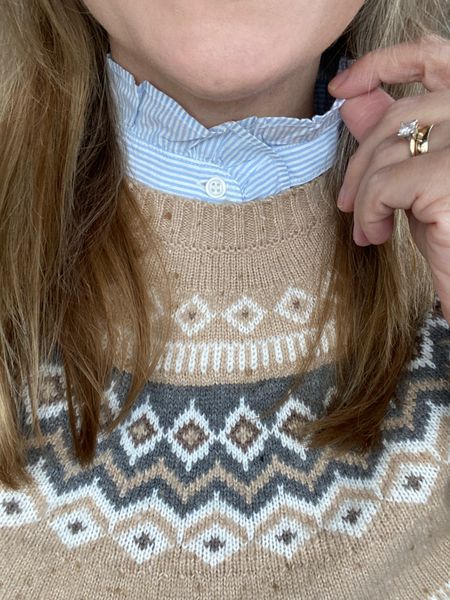 Check out some of my recent H&M finds, including this ruffle neck blouse. It’s perfect for layering under a crewneck sweater to create a softer, more feminine look. 

#LTKstyletip #LTKworkwear #LTKunder50