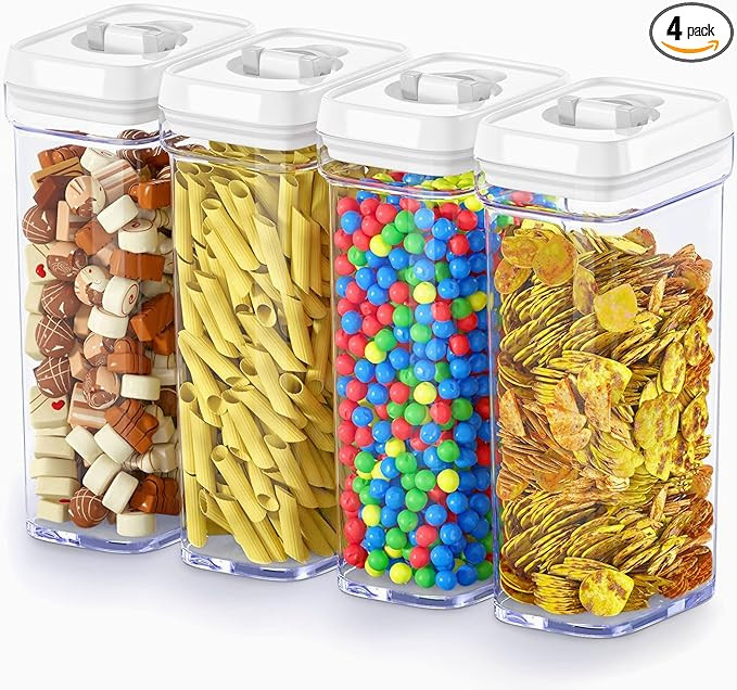 DWËLLZA KITCHEN Airtight Food Storage Containers – 4 Piece set Air Tight Pantry Storage Contai... | Amazon (US)