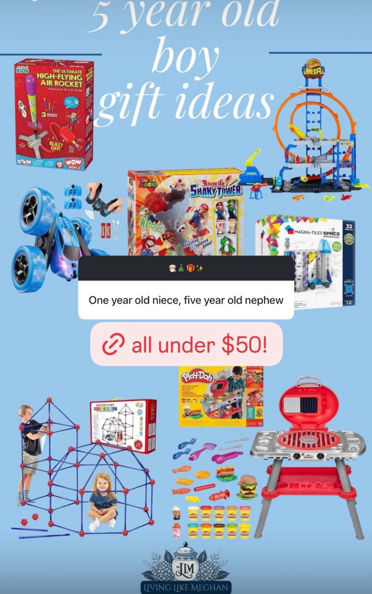 So many fun five-year-old favorites — STEM toys, building sets, and high-energy picks that keep them busy. Everything here is under $50! 

Tap to explore 🎄🚀

• five year old gifts • boy holiday gifts • STEM toys for kids • budget friendly gifts • toy ideas 2025

#LTKKids #LTKGiftGuide #LTKFindsUnder50