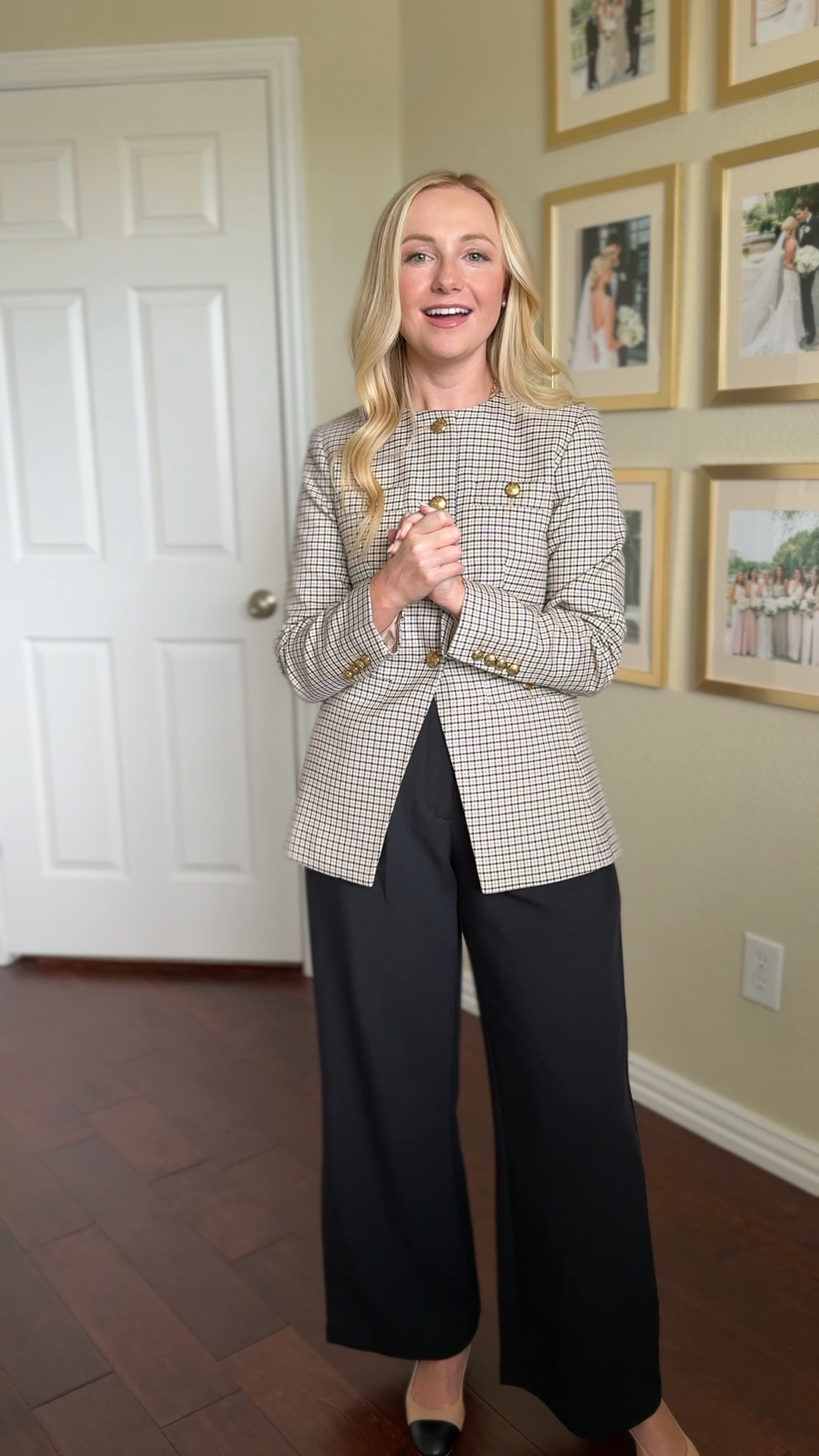 I absolutely love this chic take on a classic houndstooth blazer! The split hem is such a fun take. Wearing a 0P and 26S in pants 

#LTKSeasonal #LTKPetite #LTKWorkwear