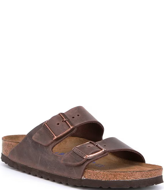 Women's Arizona Oiled Leather Soft Footbed Sandals | Dillard's