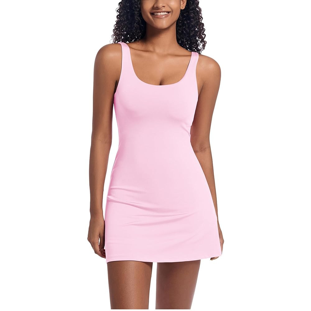 Tennis Dress for Women with Built-in Shorts & Pockets Athletic Golf Dress for Exercise Sports | Amazon (US)