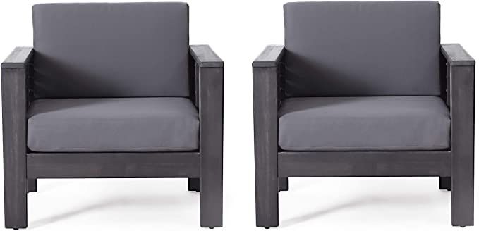 Christopher Knight Home Louver Club Chairs, Dark Gray | Amazon (US)