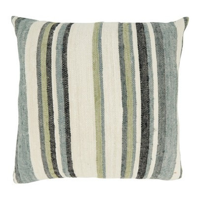 Saro Lifestyle Striped Serenity Throw Pillow Cover, Blue, 20"x20" | Target