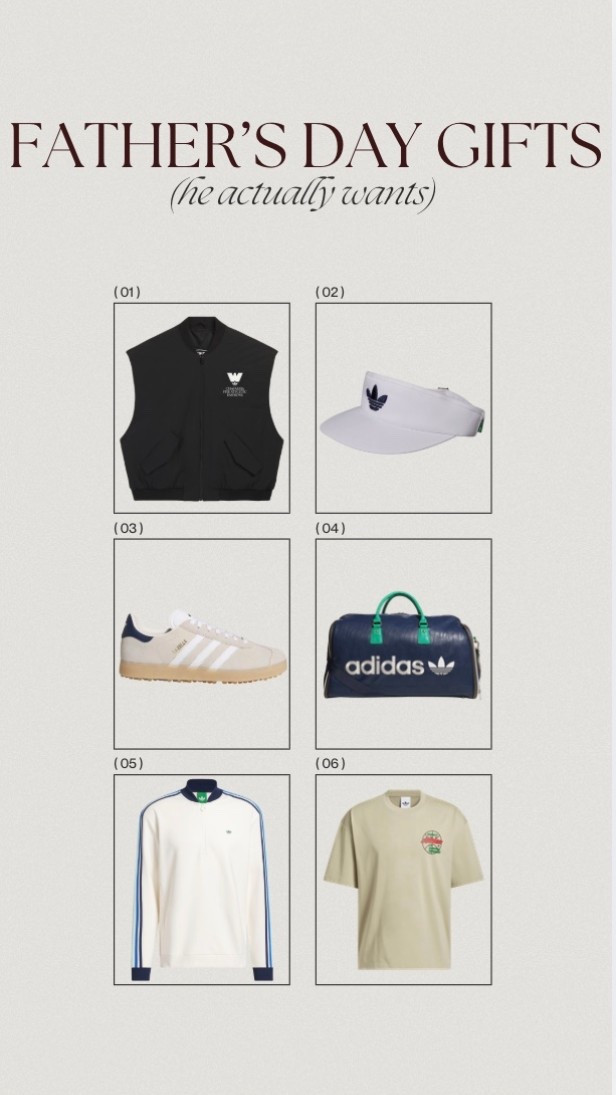 If you’re looking for Father’s Day gifts, I’ve got you covered with @adidas. A fresh pair of sneakers, everyday tees, comfortable clothing, and a sleek bag are gifts he’ll actually reach for daily. #createdwithadidas #adidaspartner

#LTKootd #LTKSeasonal #LTKmomlife