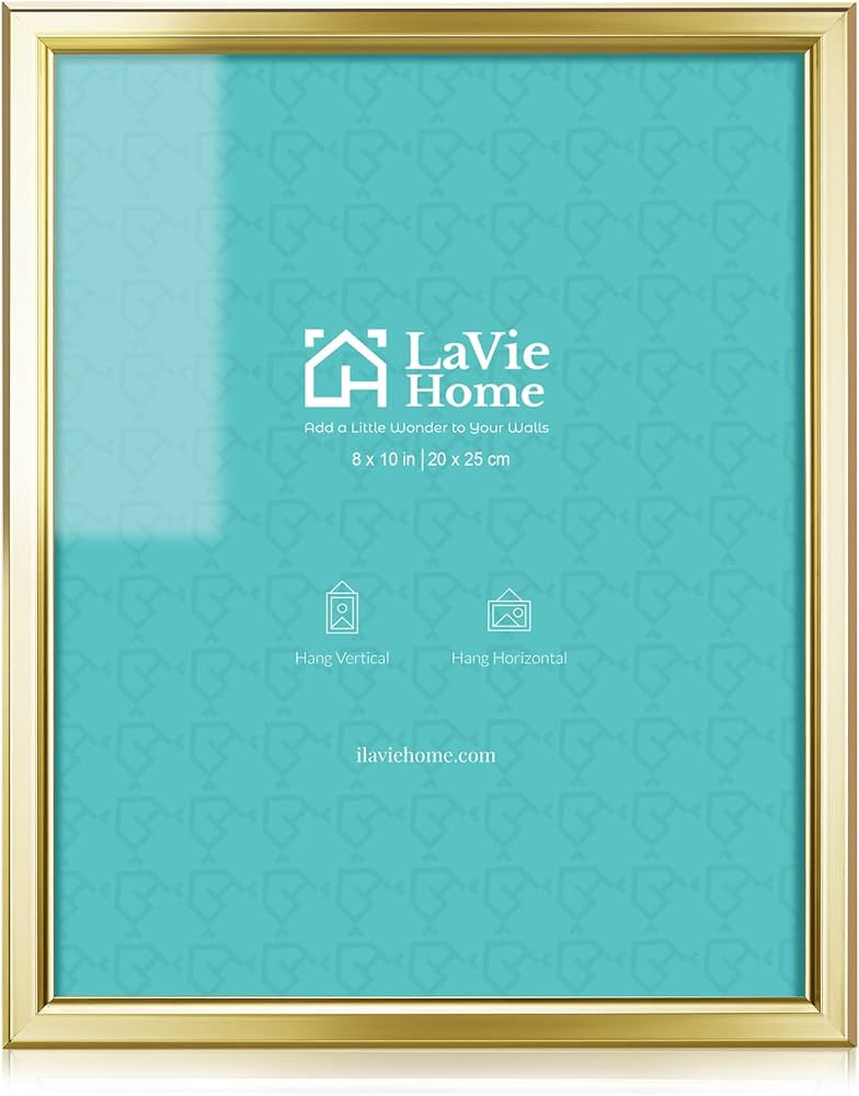 LaVie Home 8x10 Picture Frames (1 Pack, Gold) Simple Designed Photo Frame with High Definition Gl... | Amazon (US)