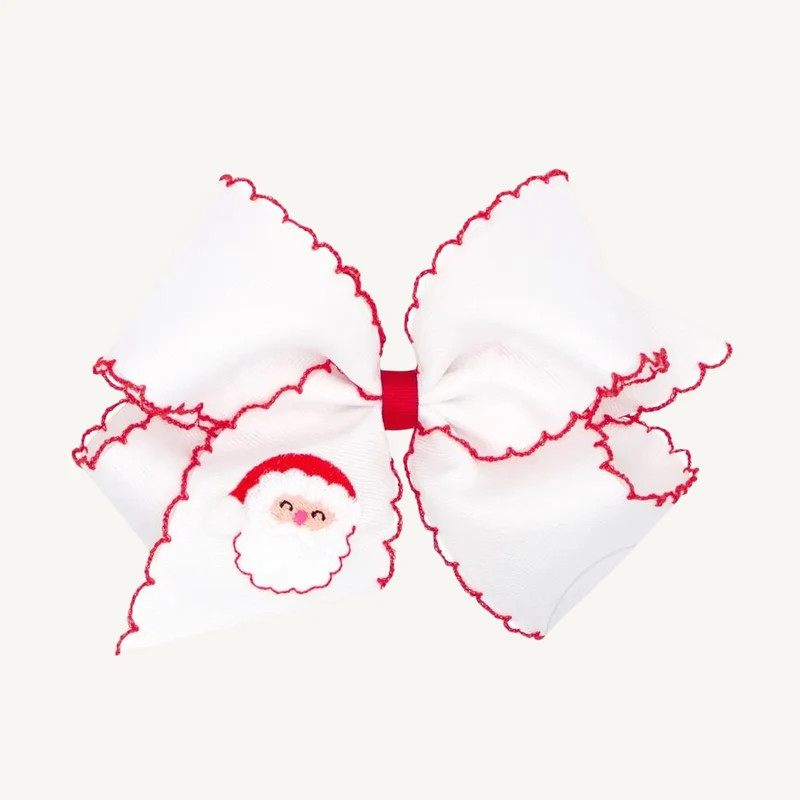 Wee Ones Hair Bow - Christmas Embroidery | The Beaufort Bonnet Company