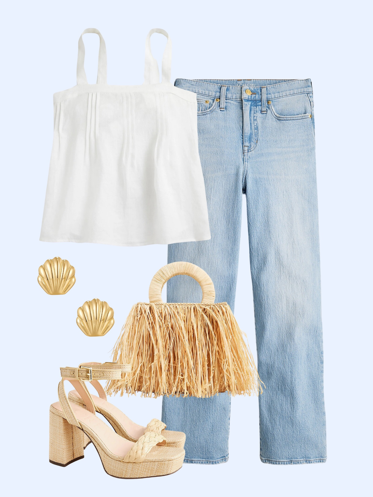 Loving this new spring outfit, featuring a linen, cami top and wide leg, jeans, platform sandals 

#LTKshoecrush #LTKover40 #LTKfindsunder100