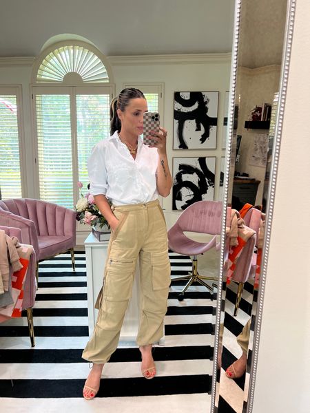 My outfit I wore to church last weekend! Linked these cargo pants over on stories but they are from Zara. Message me for exact link 💗

#LTKshoecrush #LTKstyletip #LTKFind