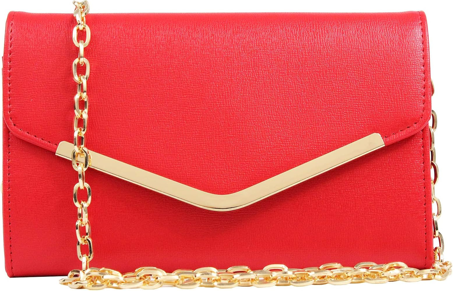 Clutch Purse Evening Bag for Women, Envelope Handbag With Detachable Chain for Wedding and Party | Amazon (US)