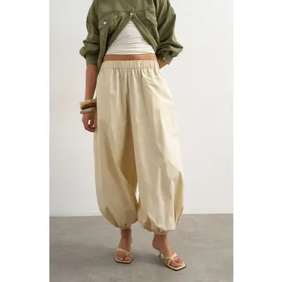 Topshop Cotton Balloon Pants in Yellow at Nordstrom, Size 12 | Nordstrom