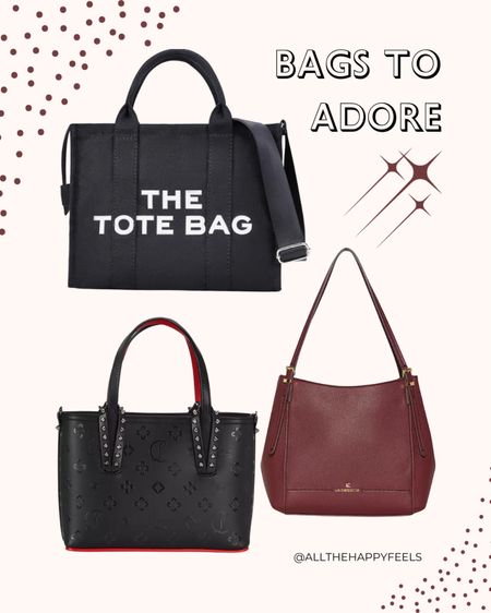 Tote bag, shoulder bag, blah purse, black tote, red purse, allthehappyfeels 

#LTKfindsunder100 #LTKitbag #LTKworkwear