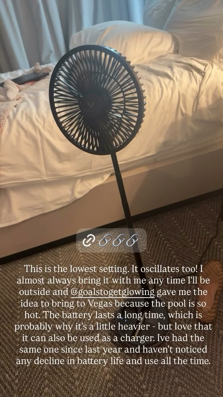Always have this one on heavy rotation (pun intended) in our feeds, but it’s because it is truly one of the most clutch, frequently-used travel essentials that I own. It folds up into a portable travel case that makes it ideal for putting in your luggage or carry-on. I love that it can also be used as a phone charger. This video shows it on the lowest setting, and the oscillation can be turned on or off. Excellent battery life too!

#LTKTravel #LTKHome