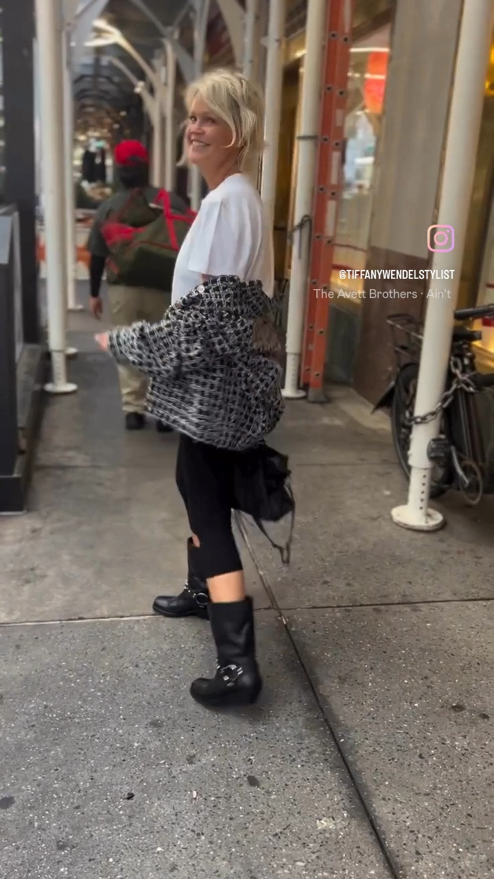 Bomber and biker boots 

#LTKVideo #LTKOver40