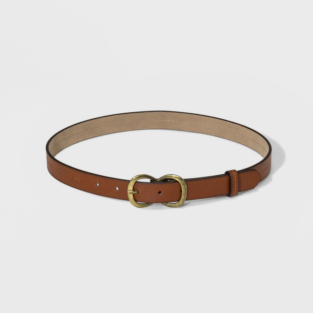 Women's Stitch Down Center Belt - Universal Thread Brown S | Target