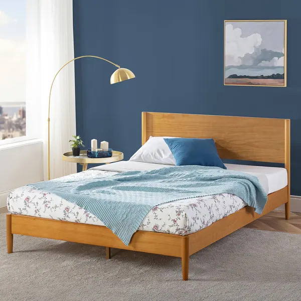 Priage by ZINUS Mid Century Wood Platform Bed Frame - Bed Bath & Beyond - 33810076 | Bed Bath & Beyond