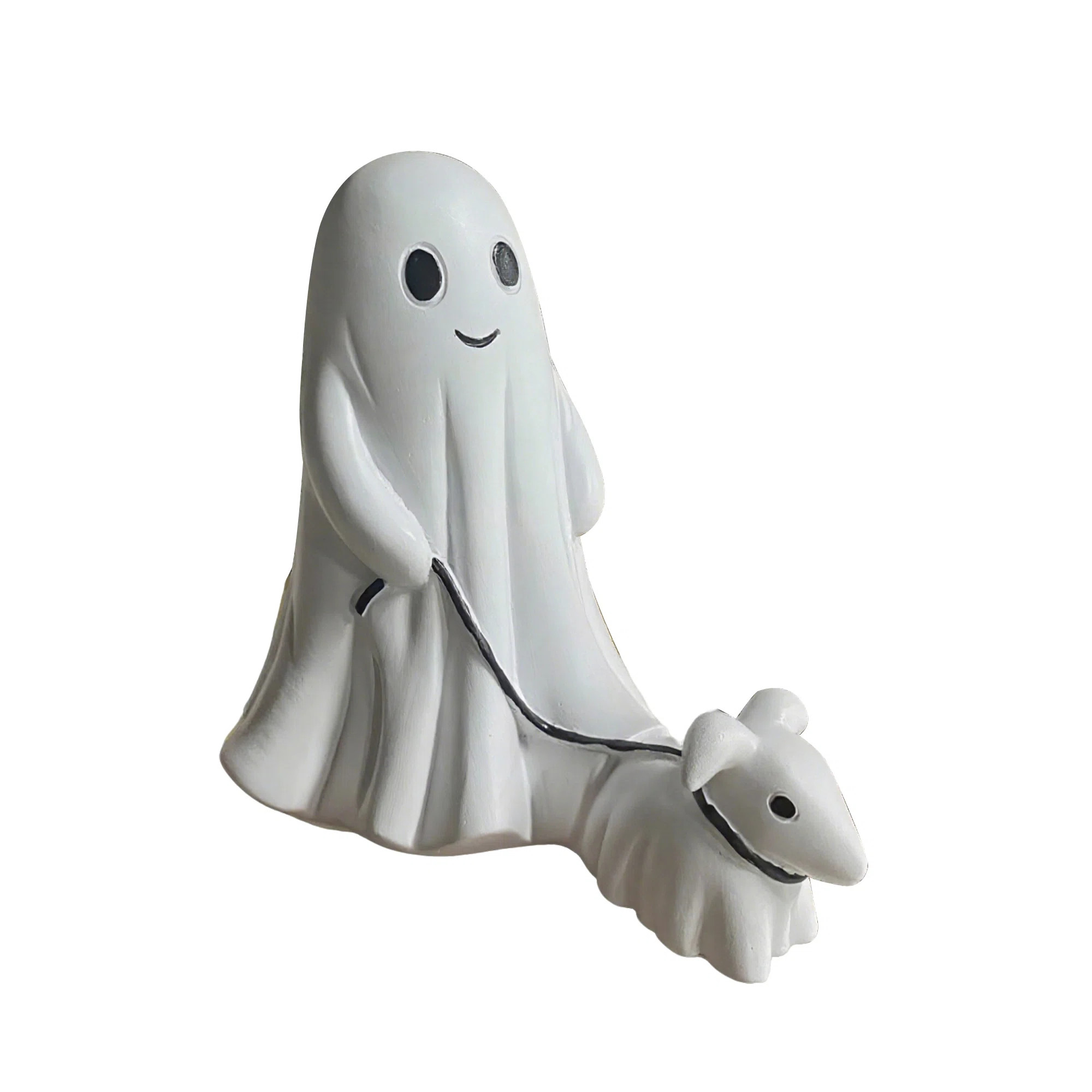 Halloween Spooky Ghost Walking Dog Figurine Ornament For Home Front Porch Decor Outdoor Garden Sculpture Home Decor | Wayfair North America