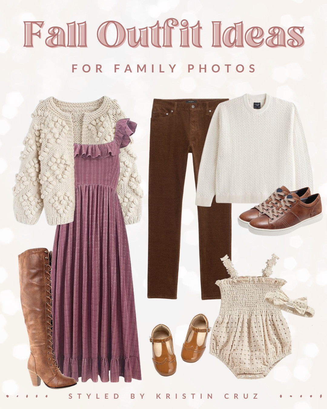 Rich brown corduroy and cable knits create the perfect cozy coordination for autumn family sessions! 

 

#LTKSeasonal #LTKStyleTip #LTKFamily