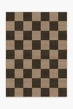 Checkerboard Soft Black Re-Jute Rug | Ruggable