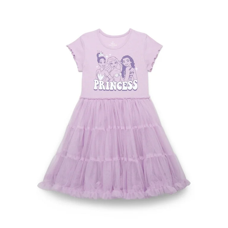 Disney Princesses Girls Graphic Tiered Tutu Dress, Sizes 4-12 | Walmart (US)