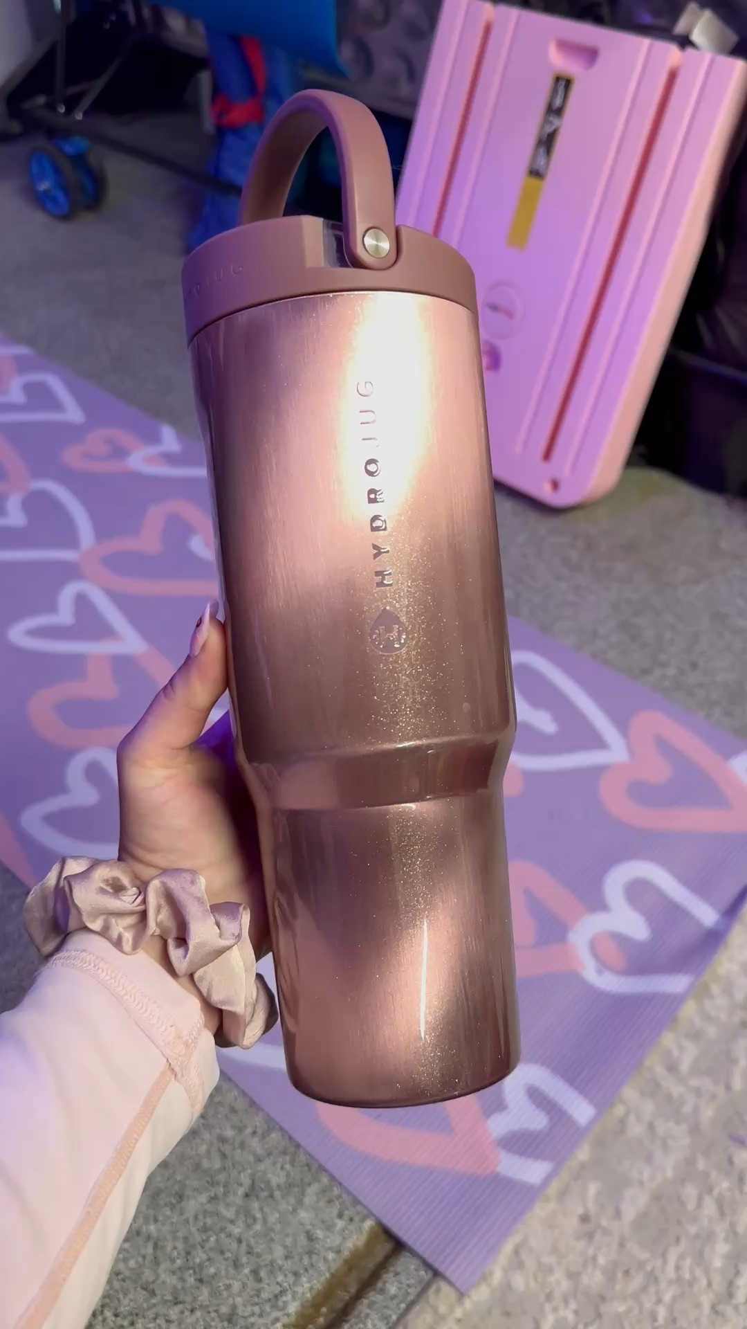 @hydrojug 40 oz Sport in limited edition Dream. The prettiest pink cat eye color  

#LTKSeasonal #LTKActive #LTKValentine