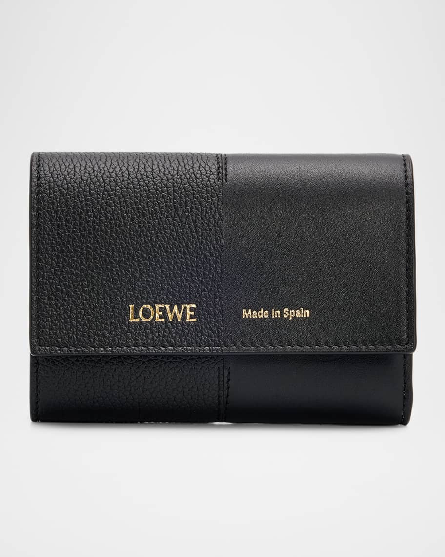 Loewe Duet Small Vertical Leather Wallet | Neiman Marcus