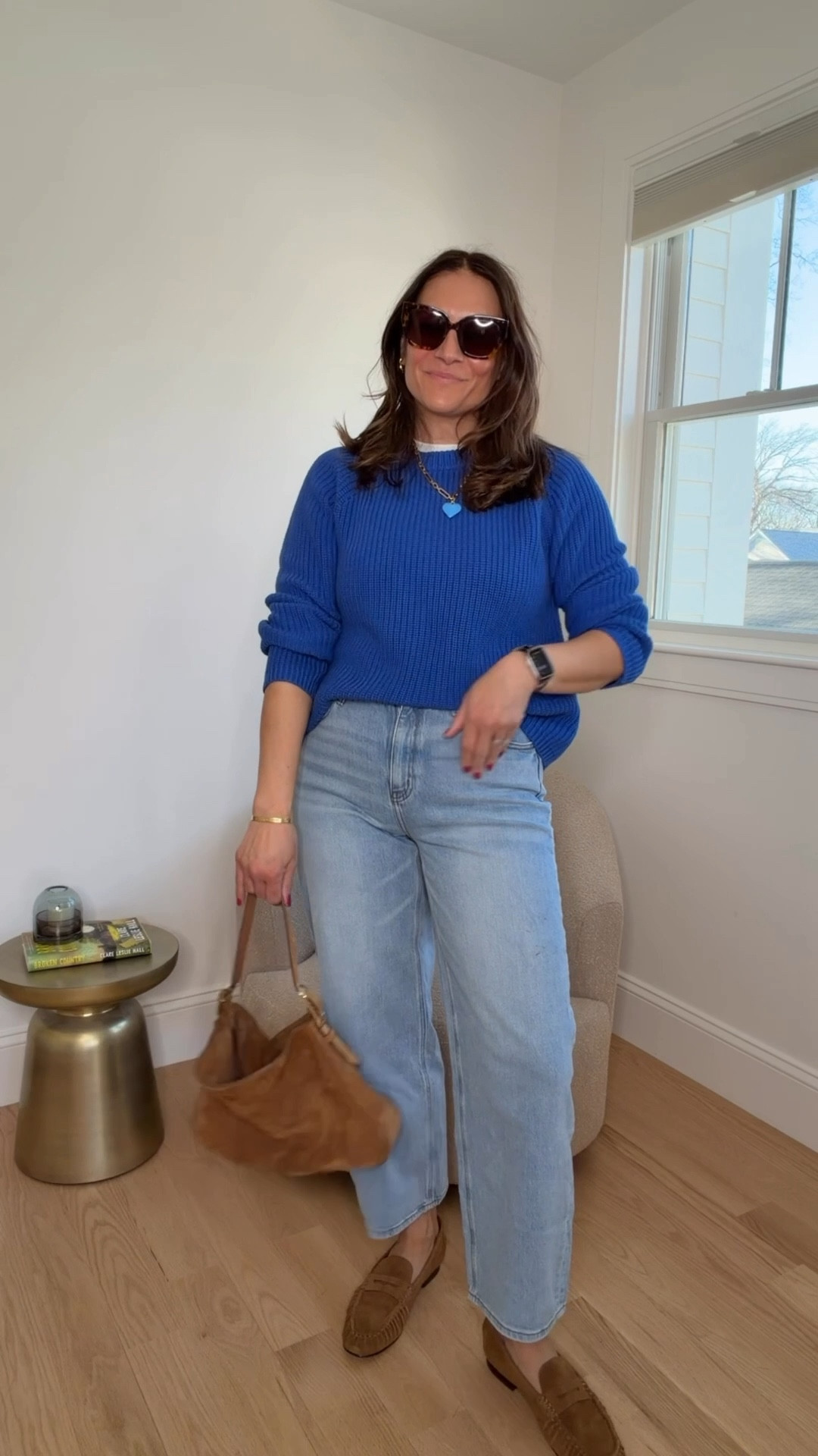 Wear now spring outfit.  Wearing size 29 in jeans.  Medium in sweater.  

#LTKSaleAlert #LTKOver40 #LTKgrwm