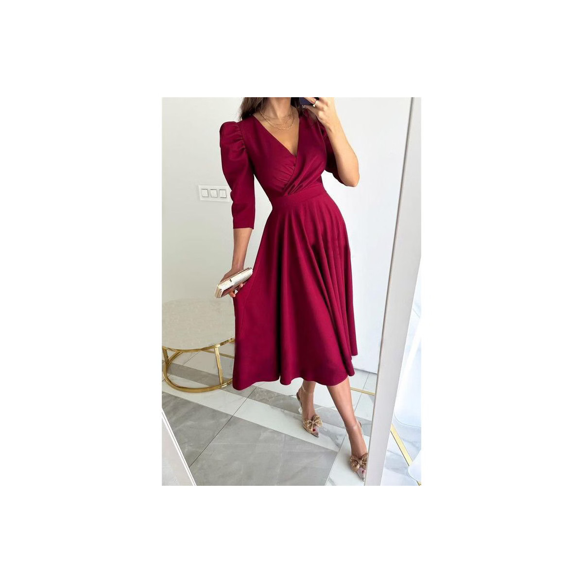 Coolmee Women's Wedding Guest Formal Dresses V Neck 3/4 Sleeves Elegant Dresses  Slim Fit Casual ... | Target