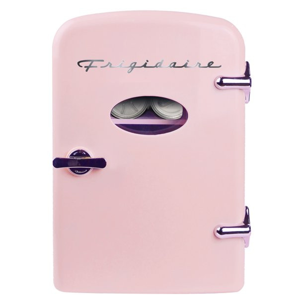 Frigidaire Portable Retro 6-can Mini Fridge EFMIS129, Pink - Walmart.com | Walmart (US)