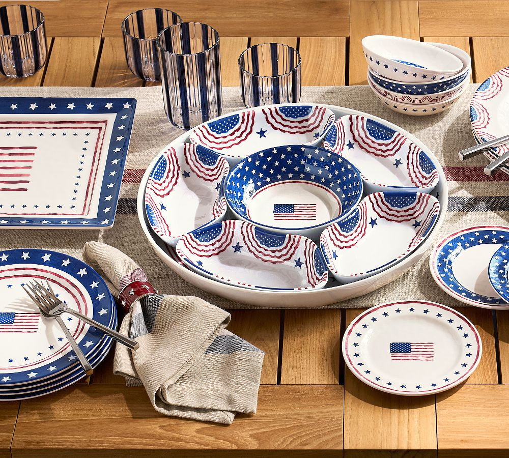 Cabana Americana Outdoor Melamine Multi-Condiment Server | Pottery Barn (US)