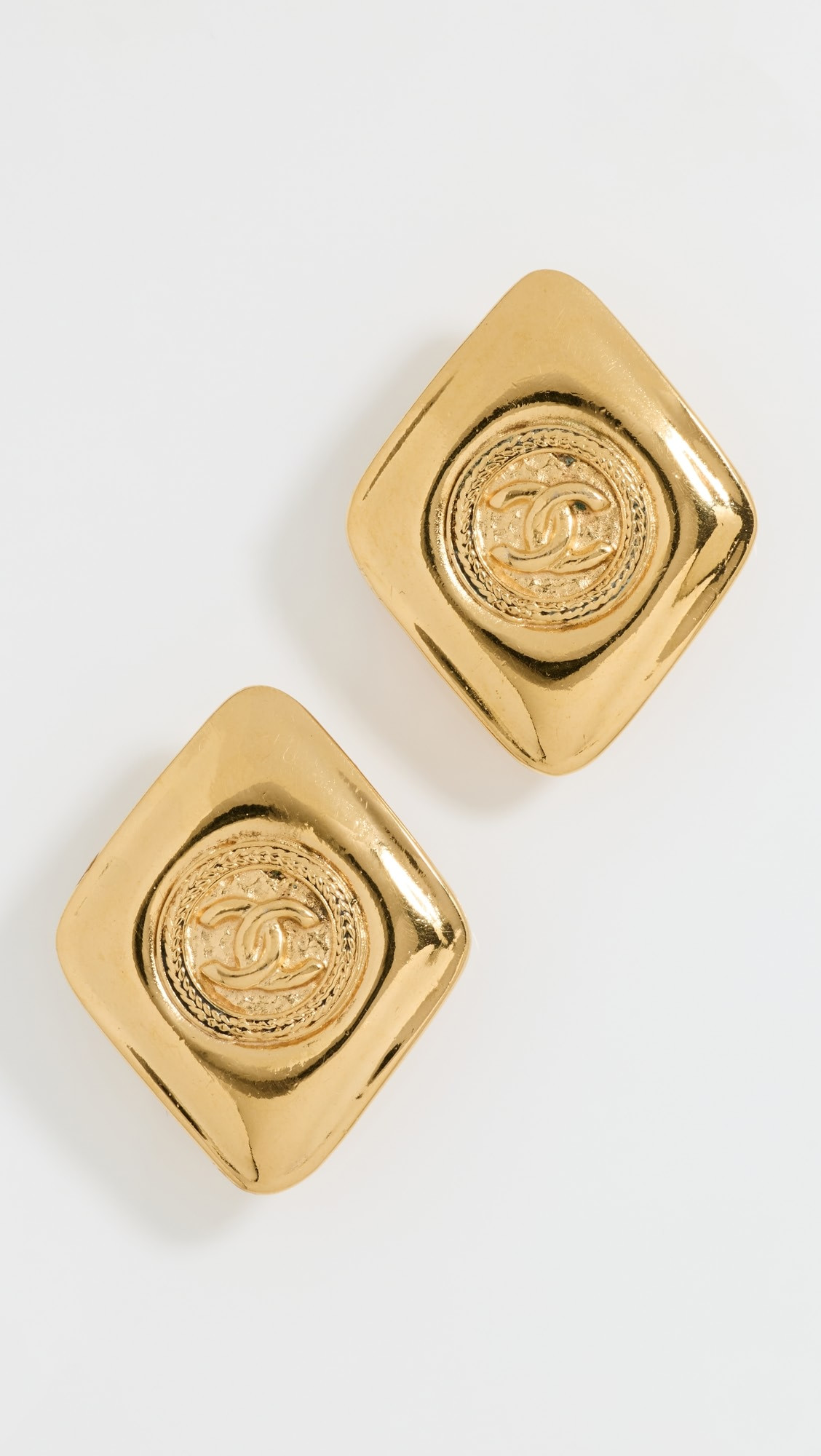 Chanel Gold Earrings | Shopbop