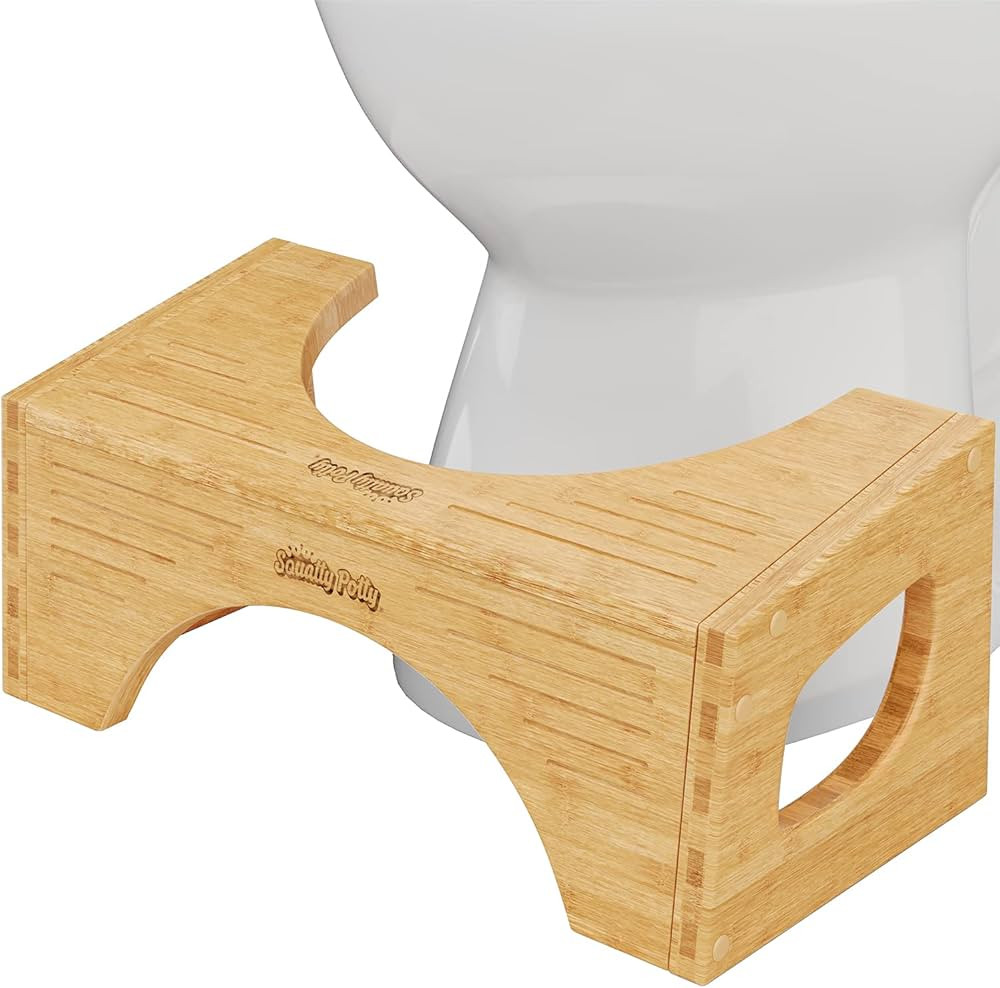 Squatty Potty The Original Toilet Stool - Bamboo Flip, 7" and 9" Adjustable Heights, Brown - Impr... | Amazon (US)