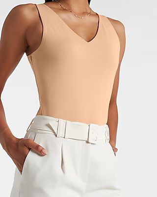 Body Contour Double Layer V-Neck Tank | Express