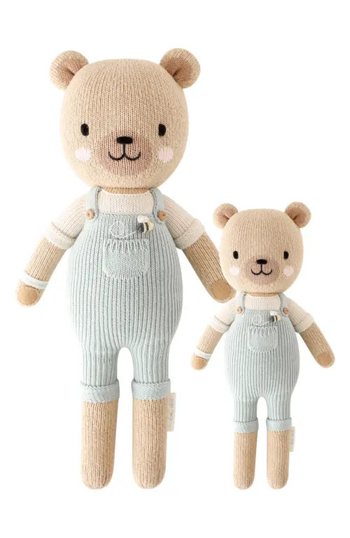 cuddle+kind Charlie the Honey Bear Stuffed Animal in Blue at Nordstrom | Nordstrom