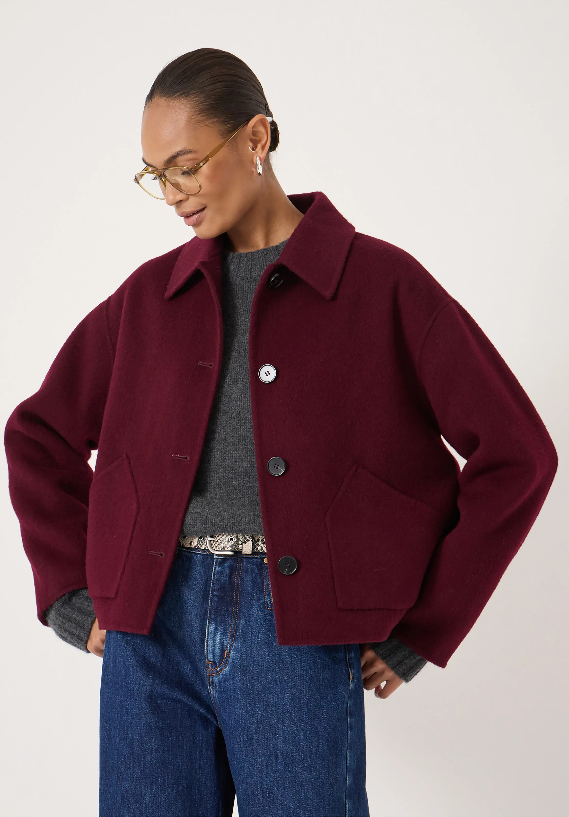 Pure Wool Double Faced Jacket | Hush UK