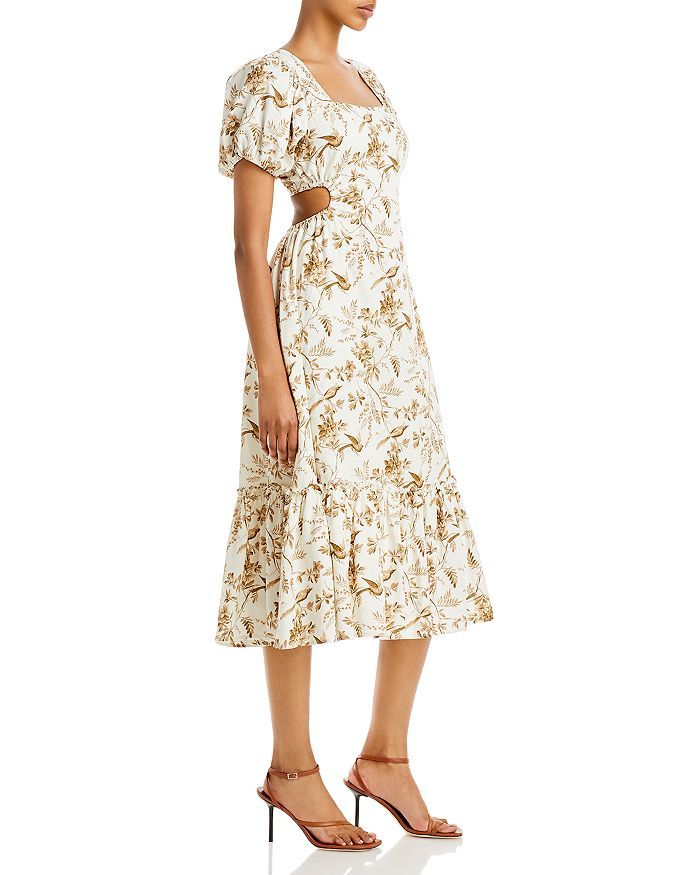 Printed Puff Sleeve Midi Dress | Bloomingdale's (US)