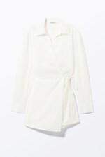Long-Sleeved Mini Wrap Shirt Dress | H&M (UK, MY, IN, SG, PH, TW, HK)