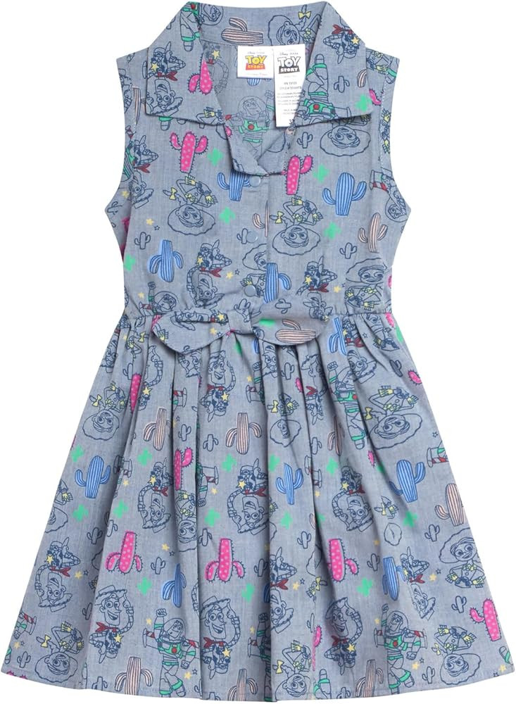 Disney Floral Chambray Skater Dress Newborn to Big Kid Sizes (0-3 Months - 14-16) | Amazon (US)