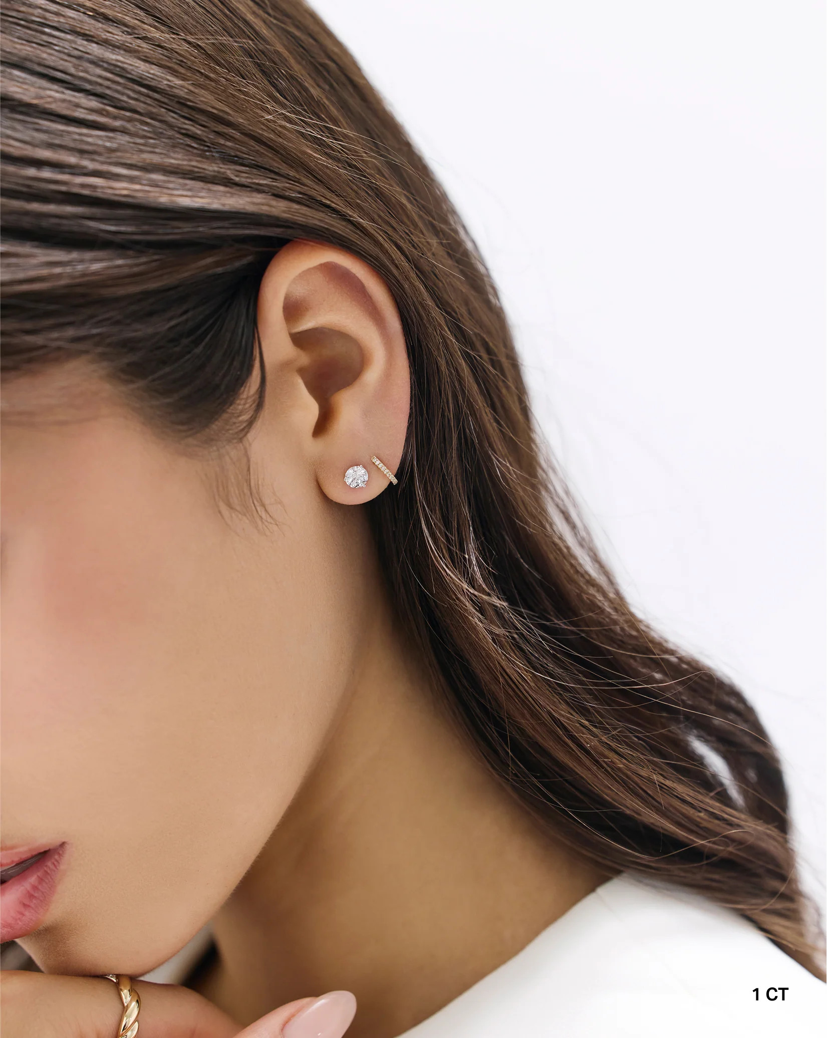 Round Lab Diamond Studs | Ring Concierge