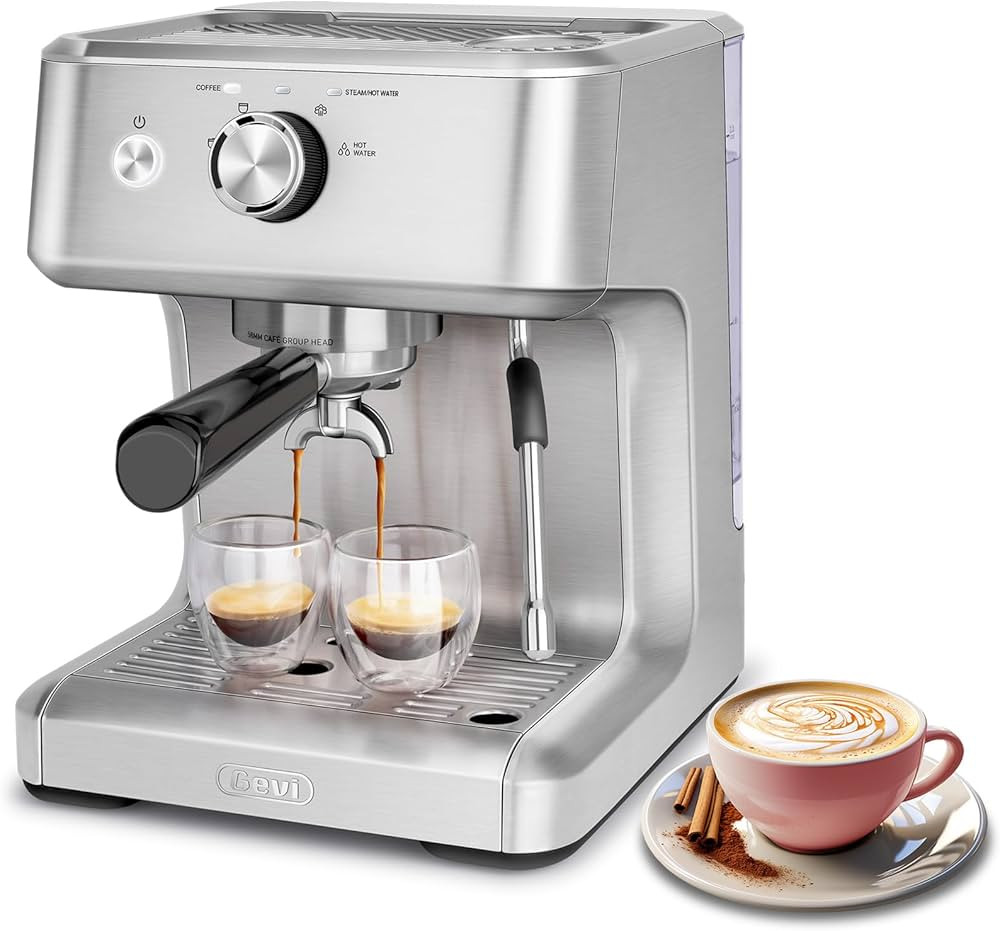 Gevi EzBru 1000 - Máquina de café expreso con esfera de operación simple, cafetera de café es... | Amazon (US)