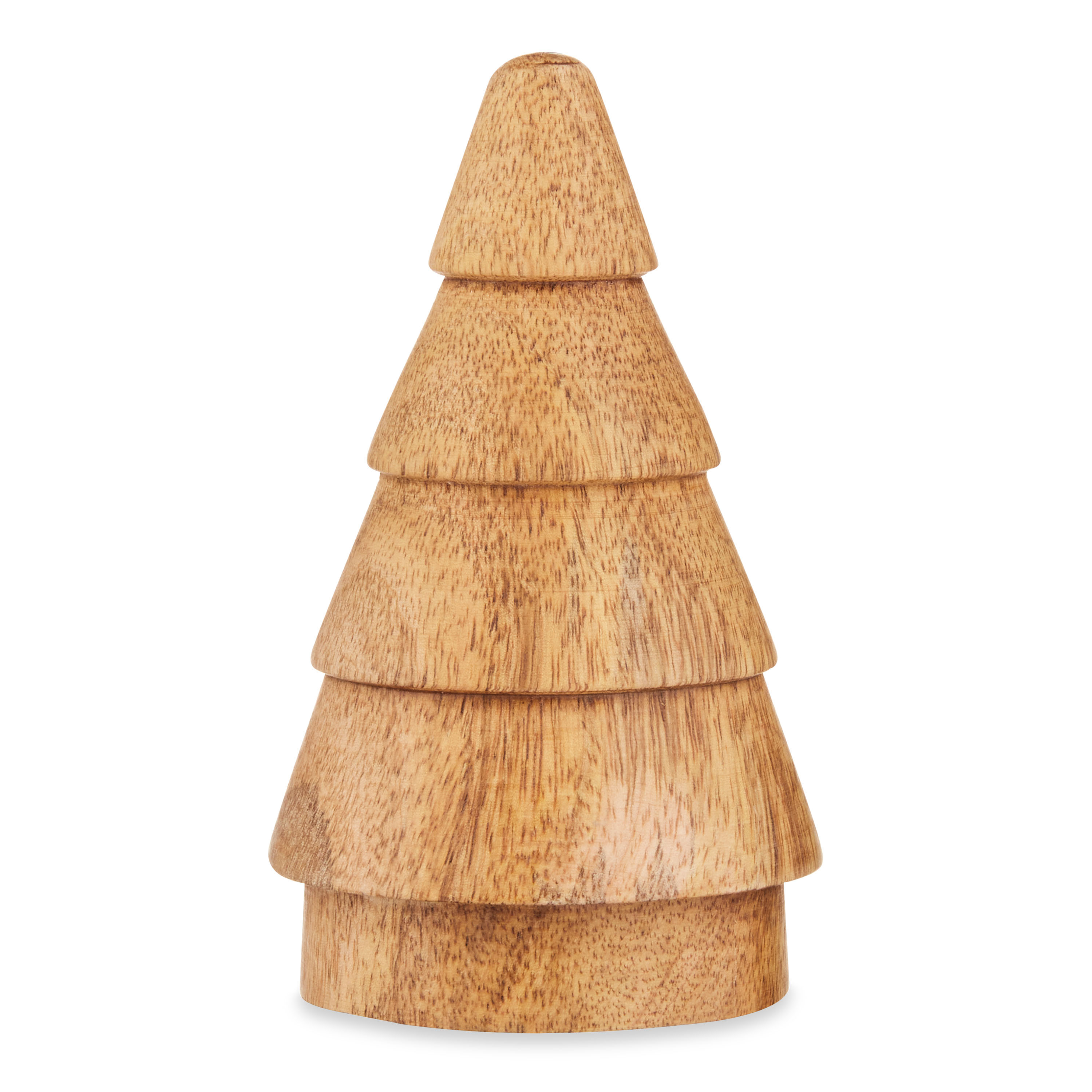 Holiday Time Natural Wood Christmas Tree Tabletop Decoration, 4.5-inch - Walmart.com | Walmart (US)