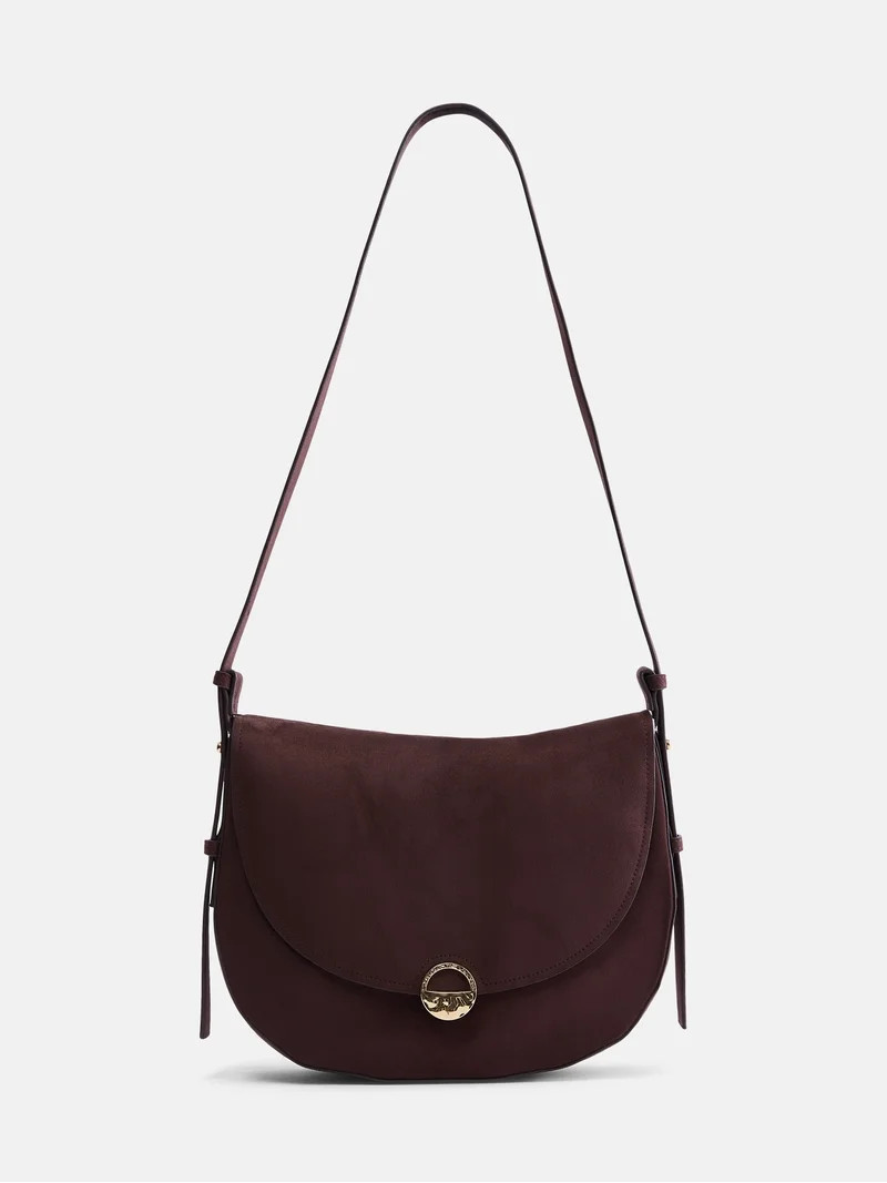 Scenario Women's Large Crossbody Handbag, Chocolate | Walmart (US)