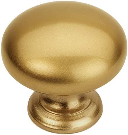 25 Pack - Cosmas 4950GC Gold Champagne Cabinet Hardware Round Mushroom Knob - 1-1/4" Diameter | Amazon (US)